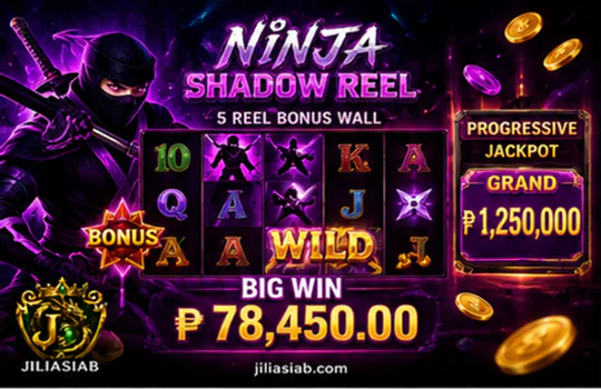 JILIASIA casino slot reels with visible symbols and a clear control area