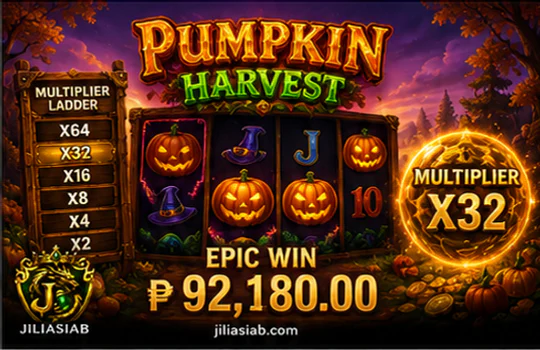 JILIASIA casino slot app mobile screen with paytable, stake, controls, and active state